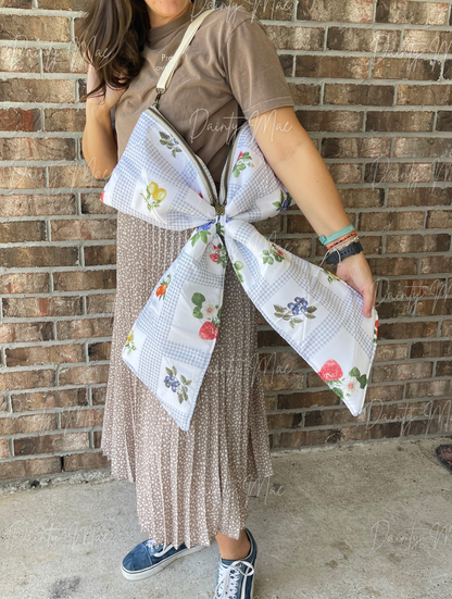 Fruit & Gingham Bow Bag